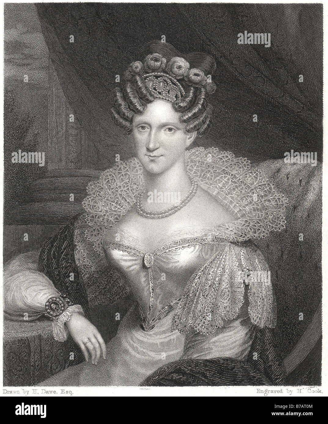 La regina Adelaide principessa Adelaide di Sax-Meiningen (Adelaide Louise Theresa Caroline Amelia; poi Regina Adelaide; 13 agosto 179 Foto Stock