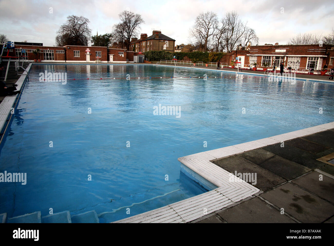 Brockwell Park Lido, a sud di Londra Foto Stock