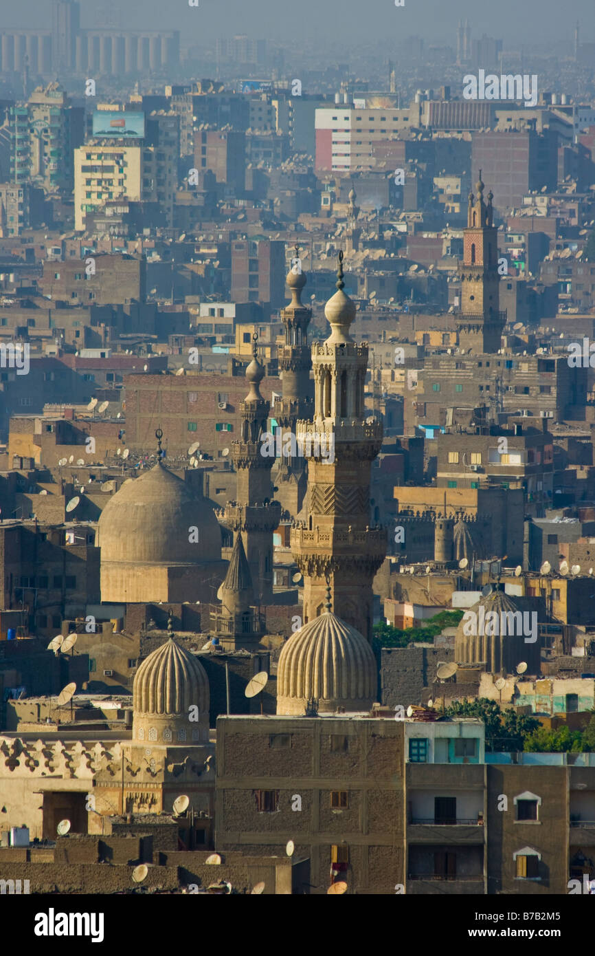 Moschee e sullo skyline in Il Cairo Egitto Foto Stock