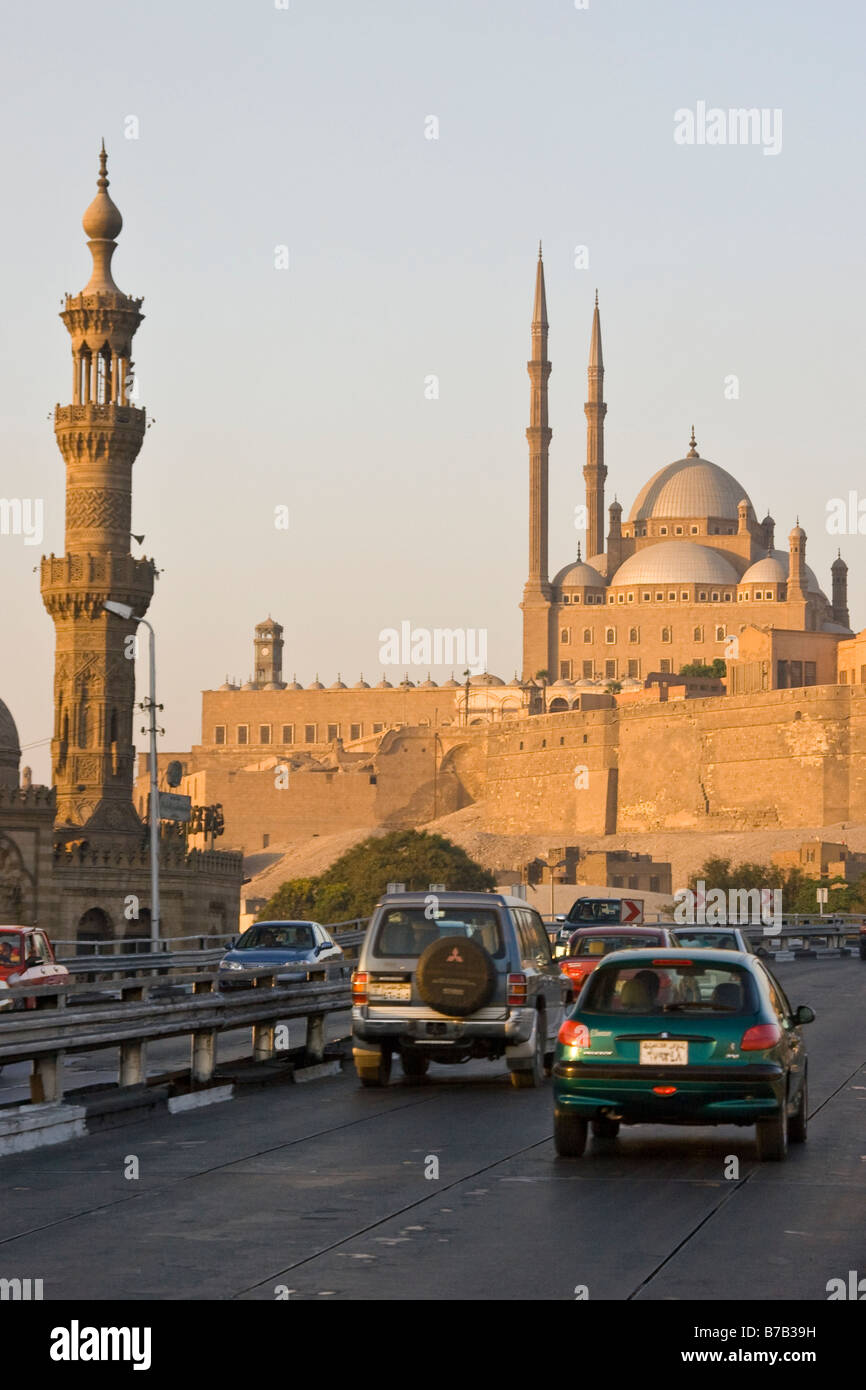 Moschea di Mohammed Ali nella Cittadella del Cairo in Egitto Foto Stock