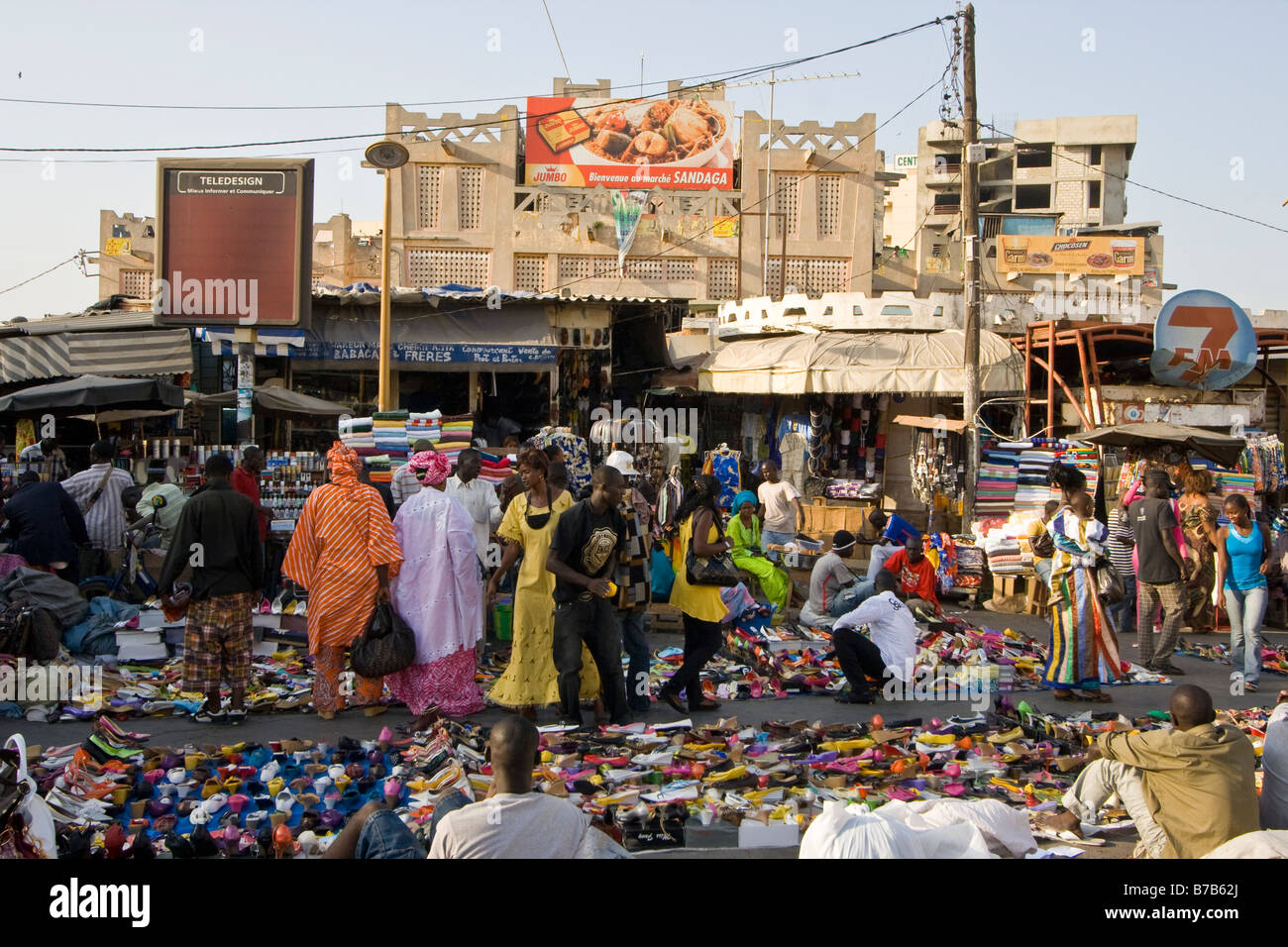 Mercato Sandaga a Dakar in Senegal Foto Stock