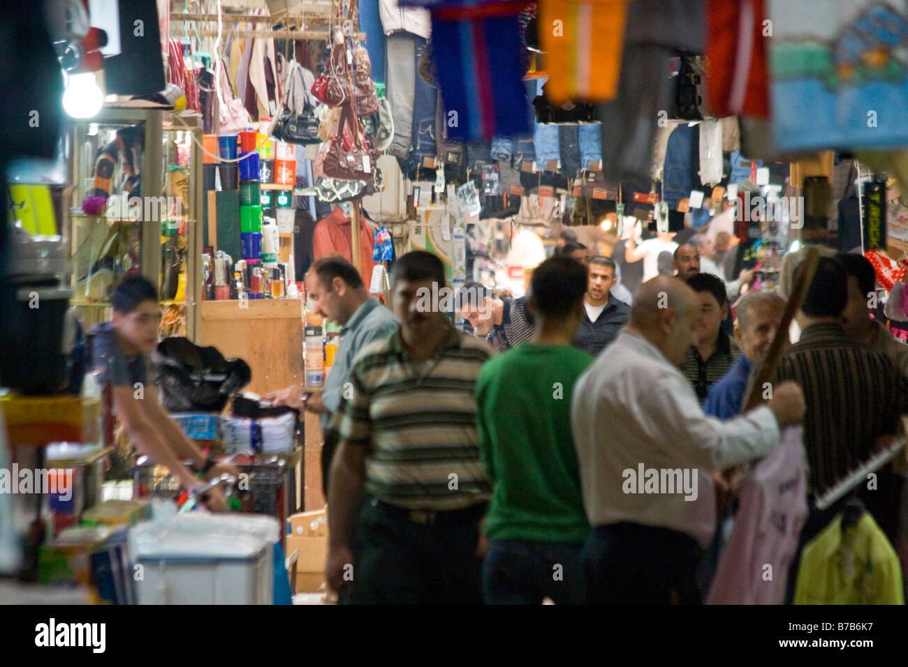 Bazaar nella città vecchia a Nablus Cisgiordania Palestina Foto Stock