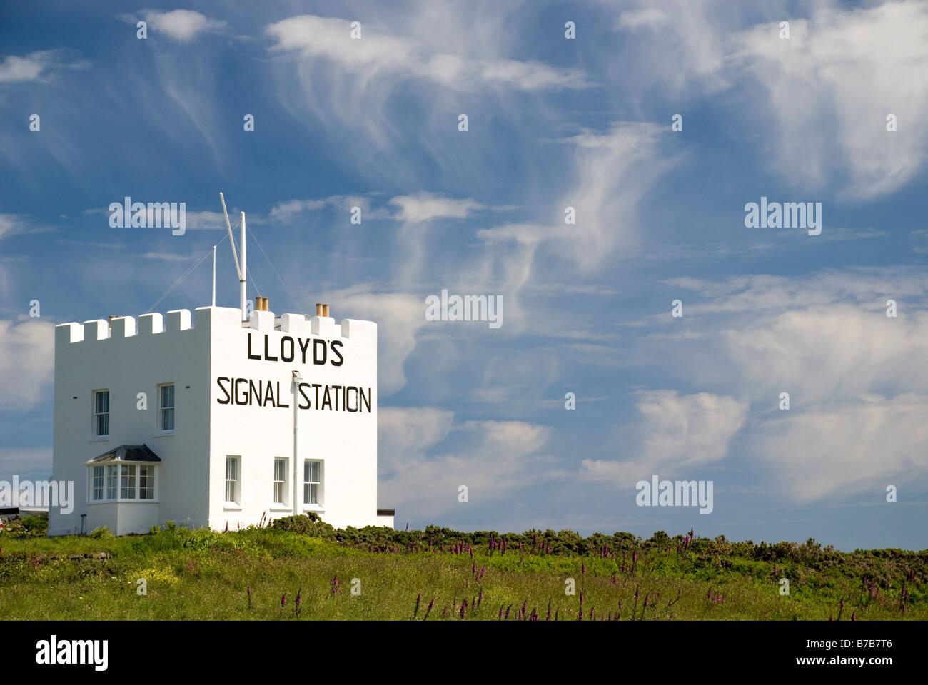 Lloyd's stazione di segnale a basso punto, la Lucertola Cornwall Regno Unito Foto Stock