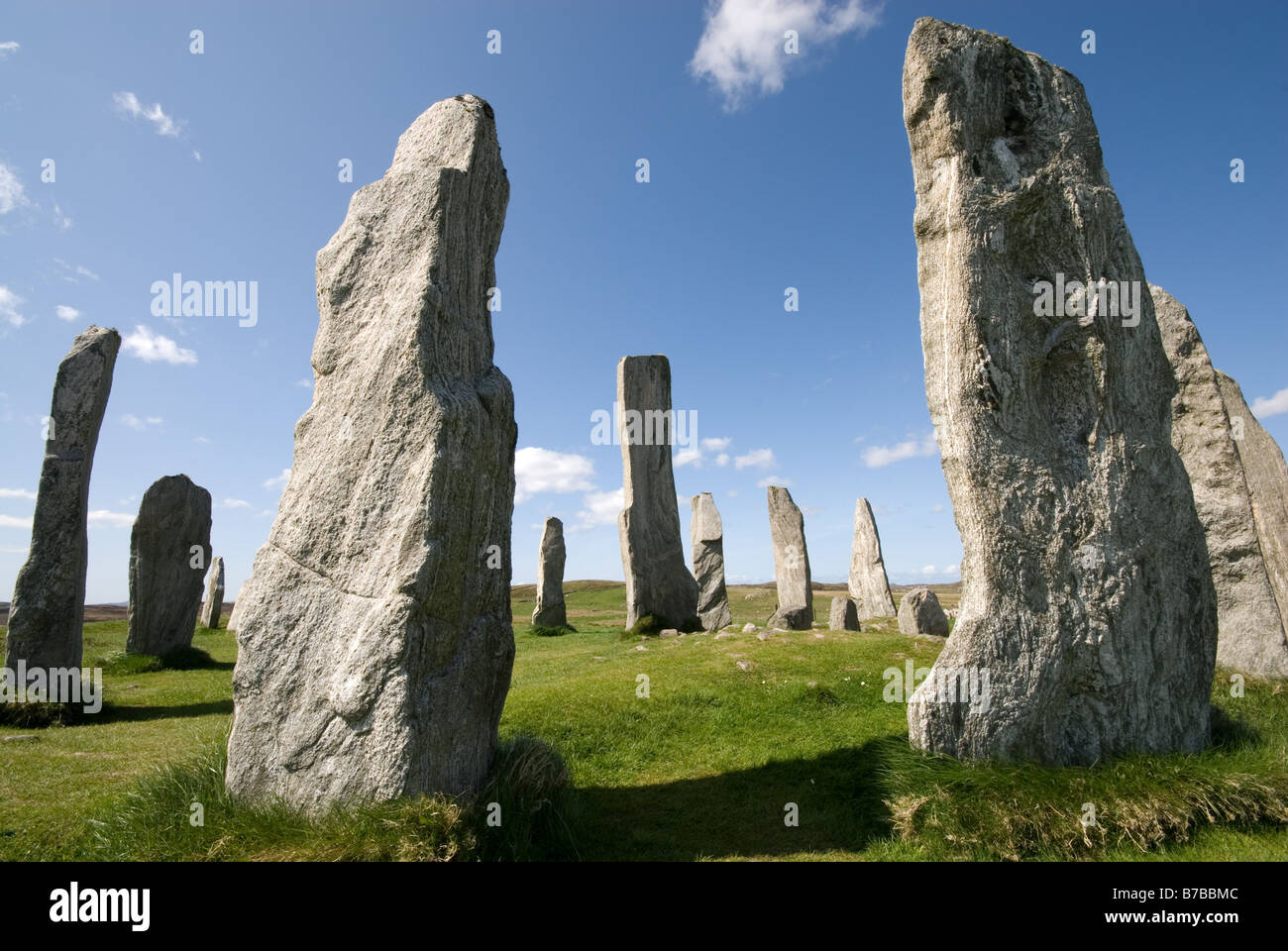 Callanish standing stones, isola di Lewis, Scozia Foto Stock