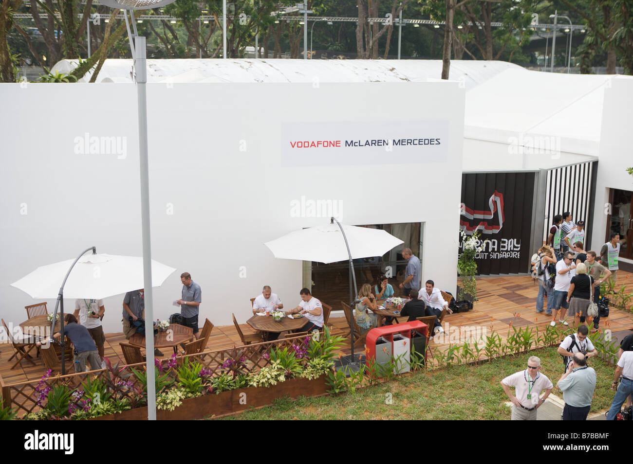 Singapore F1 Paddock Club visitatori ospiti Foto Stock