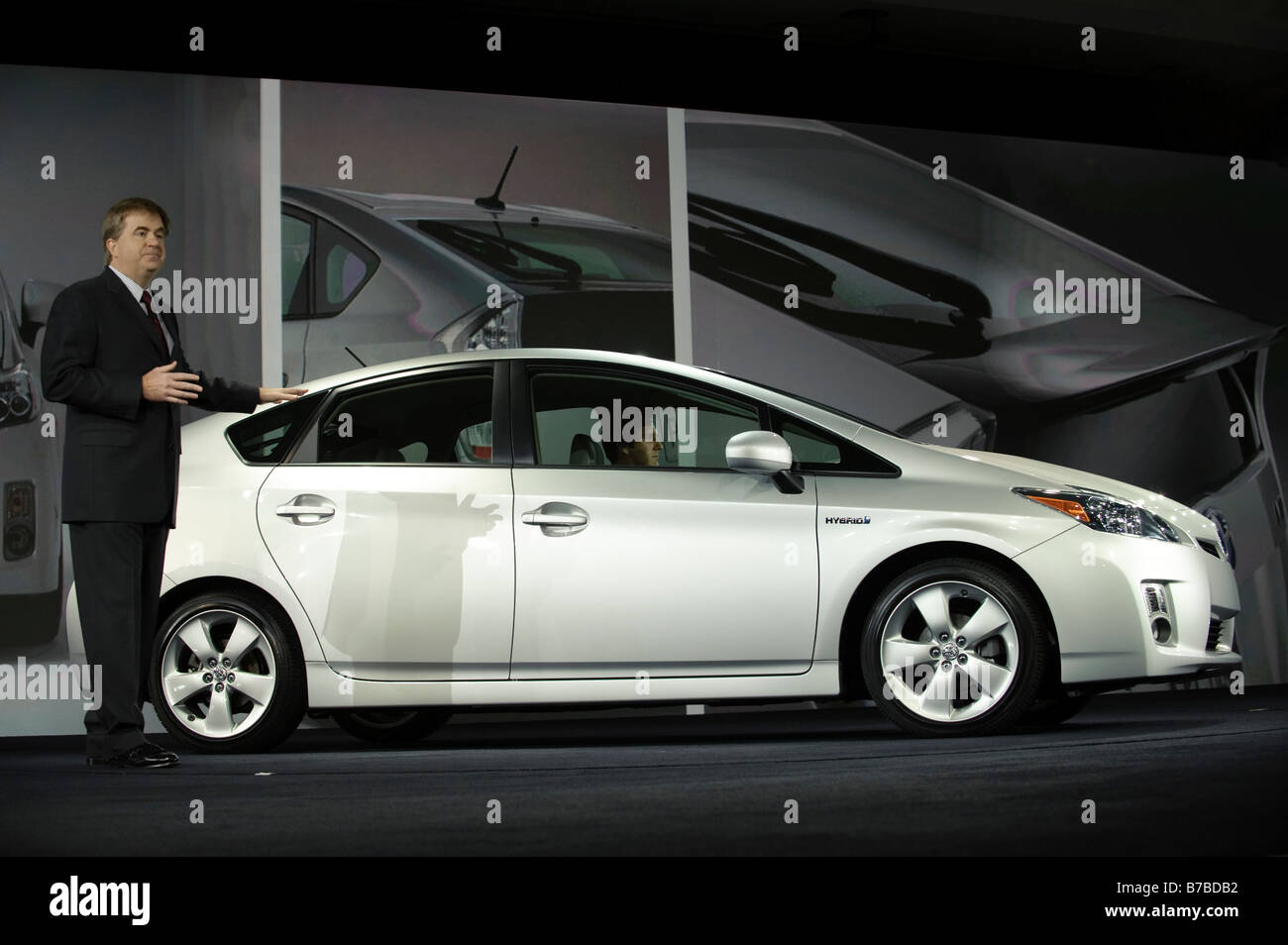 Il 2010 Toyota Prius debutto al 2009 North American International Auto Show di Detroit Michigan STATI UNITI Foto Stock