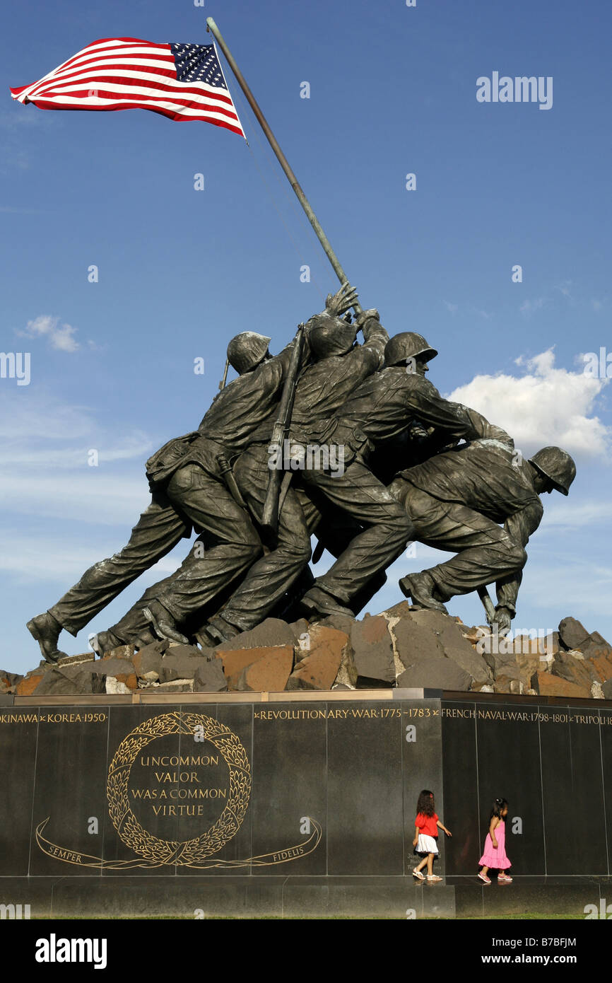 Iwo Jima Memorial, Arlington, Virginia, Stati Uniti d'America Foto Stock