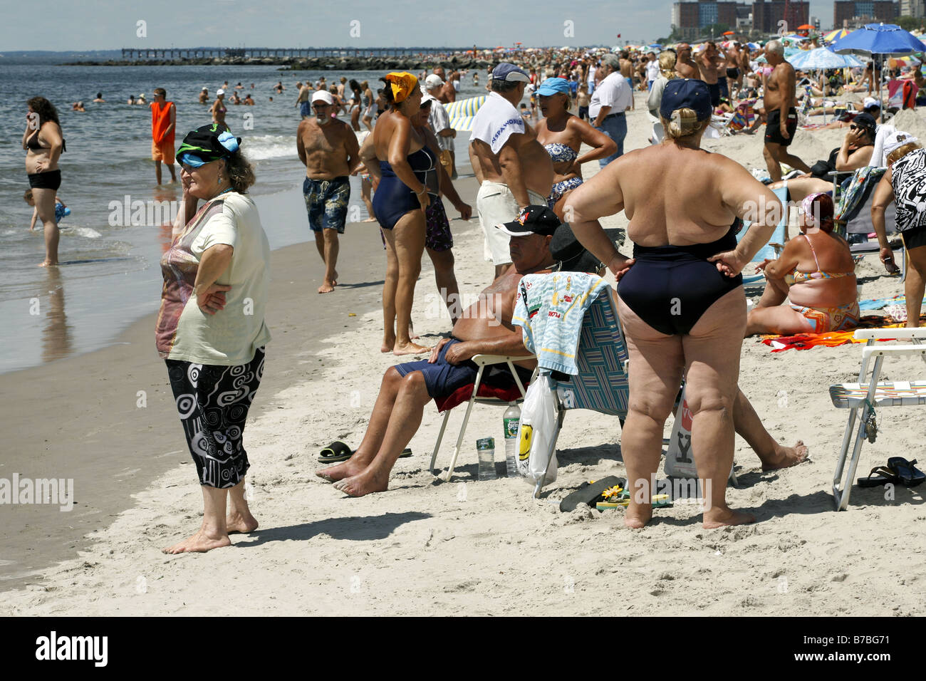 La spiaggia di Brighton, New York City, Stati Uniti d'America Foto Stock