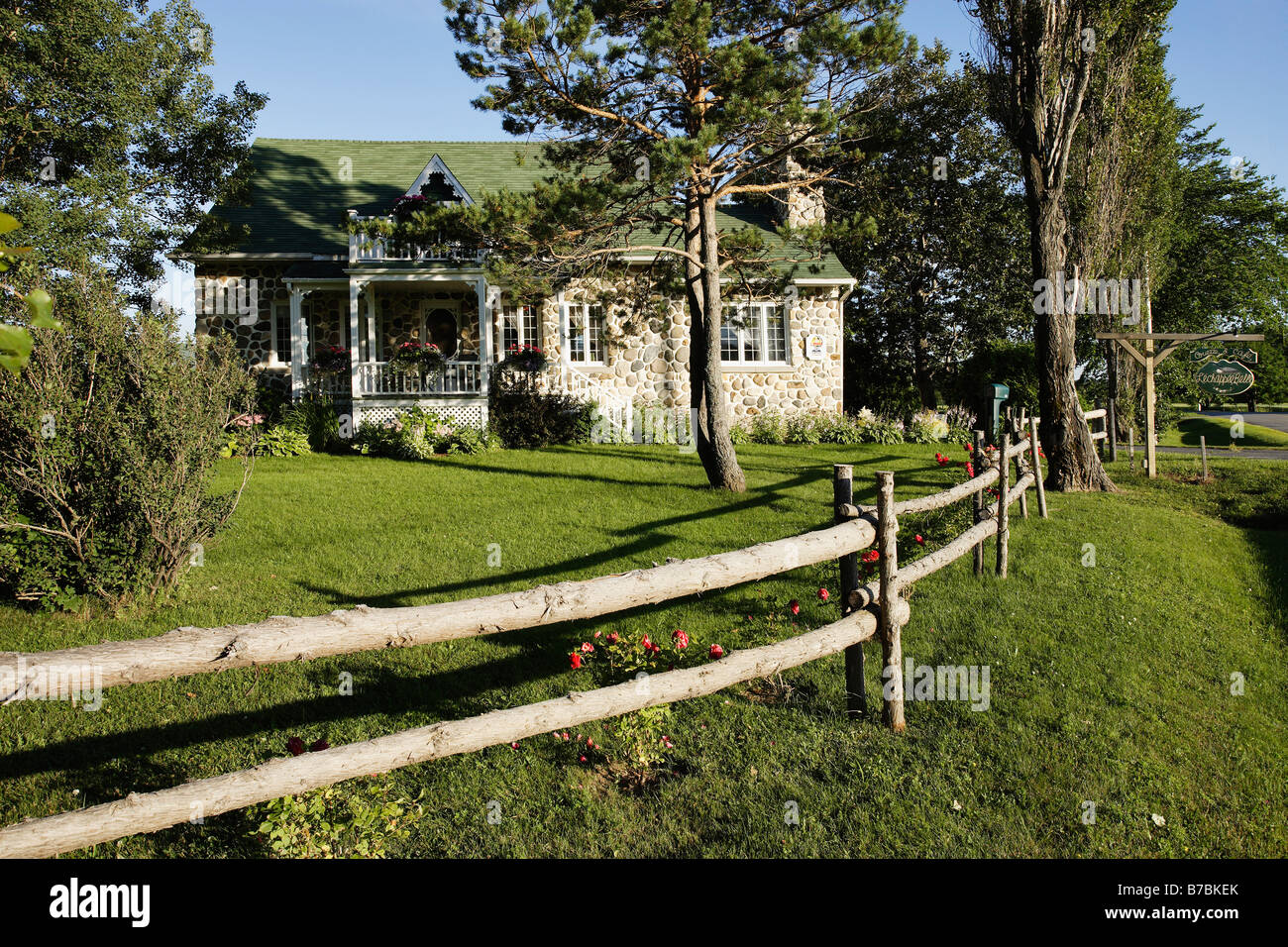 Vista della casa, B&B, Bas-Saint-Laurent regione, Quebec, Canada Foto Stock