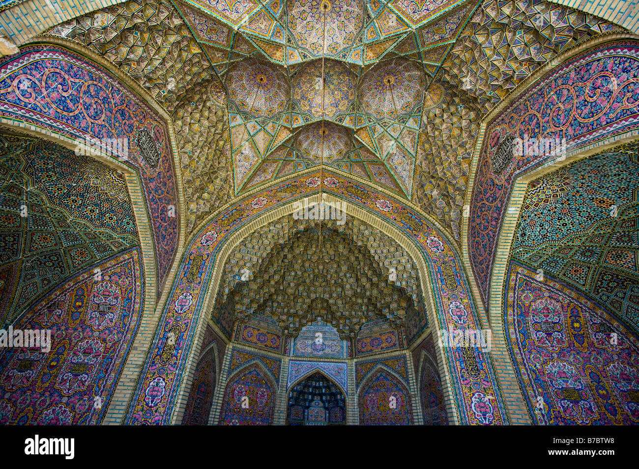 Nasir ol Molk moschea di Shiraz Iran Foto Stock