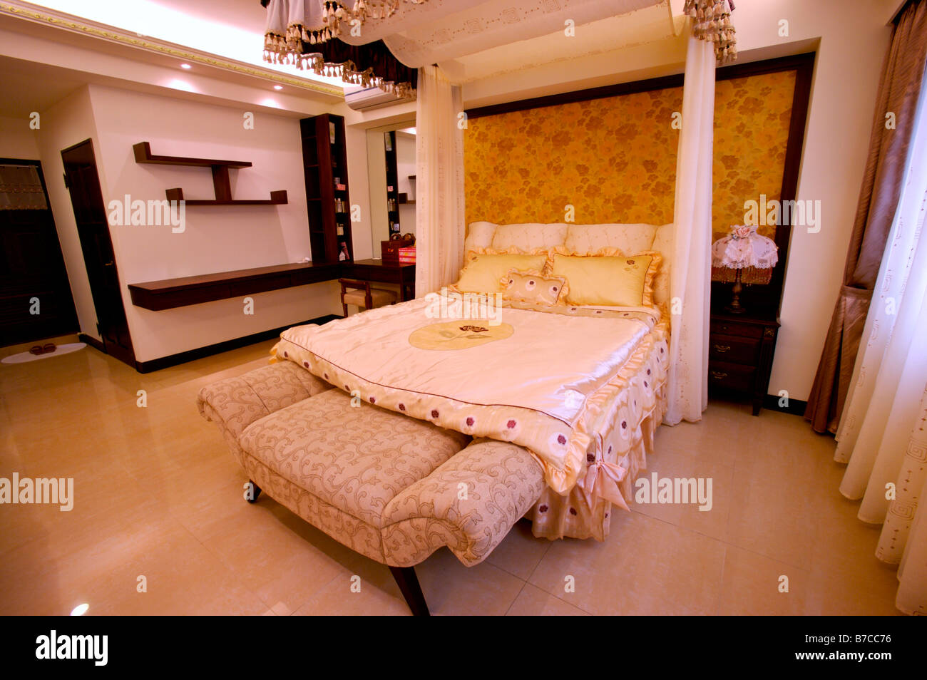 Stile moderno camera da letto Foto Stock