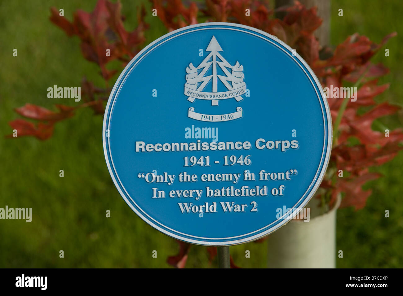 Ricognizione Corps Memorial presso il National Memorial Arboreteum a Alrewas in Staffordshire, Inghilterra Foto Stock