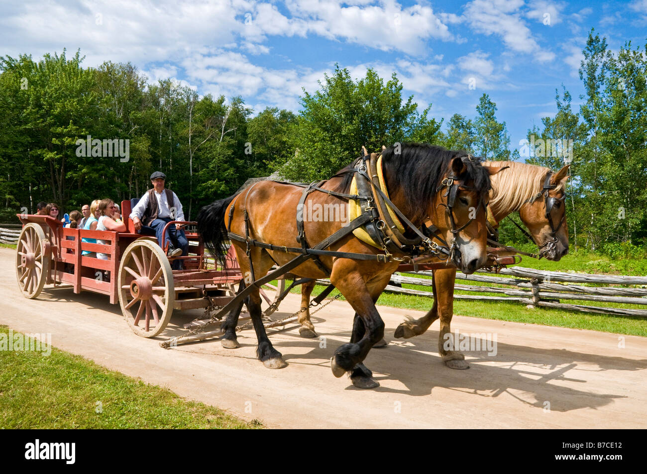 La storica Acadian Village New Brunswick Canada Foto Stock