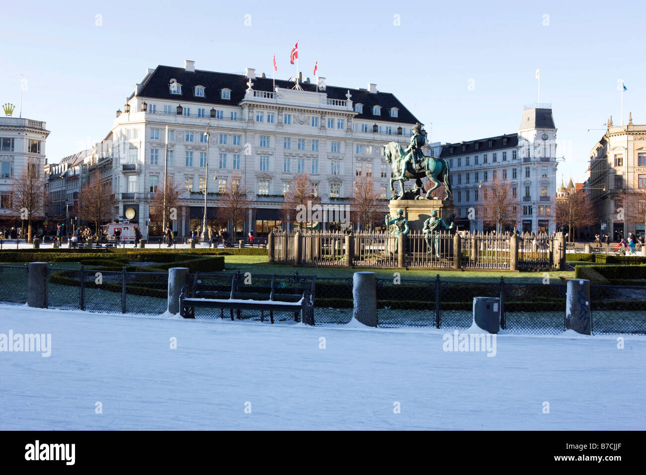 L'HOTEL D ANGLETERRE in Copenhagen DANIMARCA in inverno Foto Stock