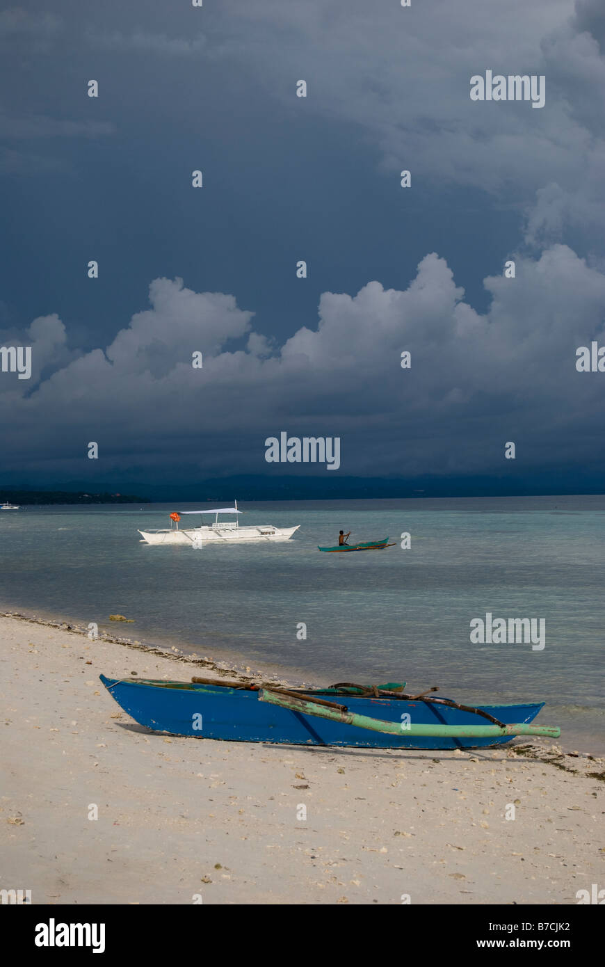 Tropical Beach, Dumaluan Beach Resort, Panglao Island, Bohol, Visayas, Filippine Foto Stock