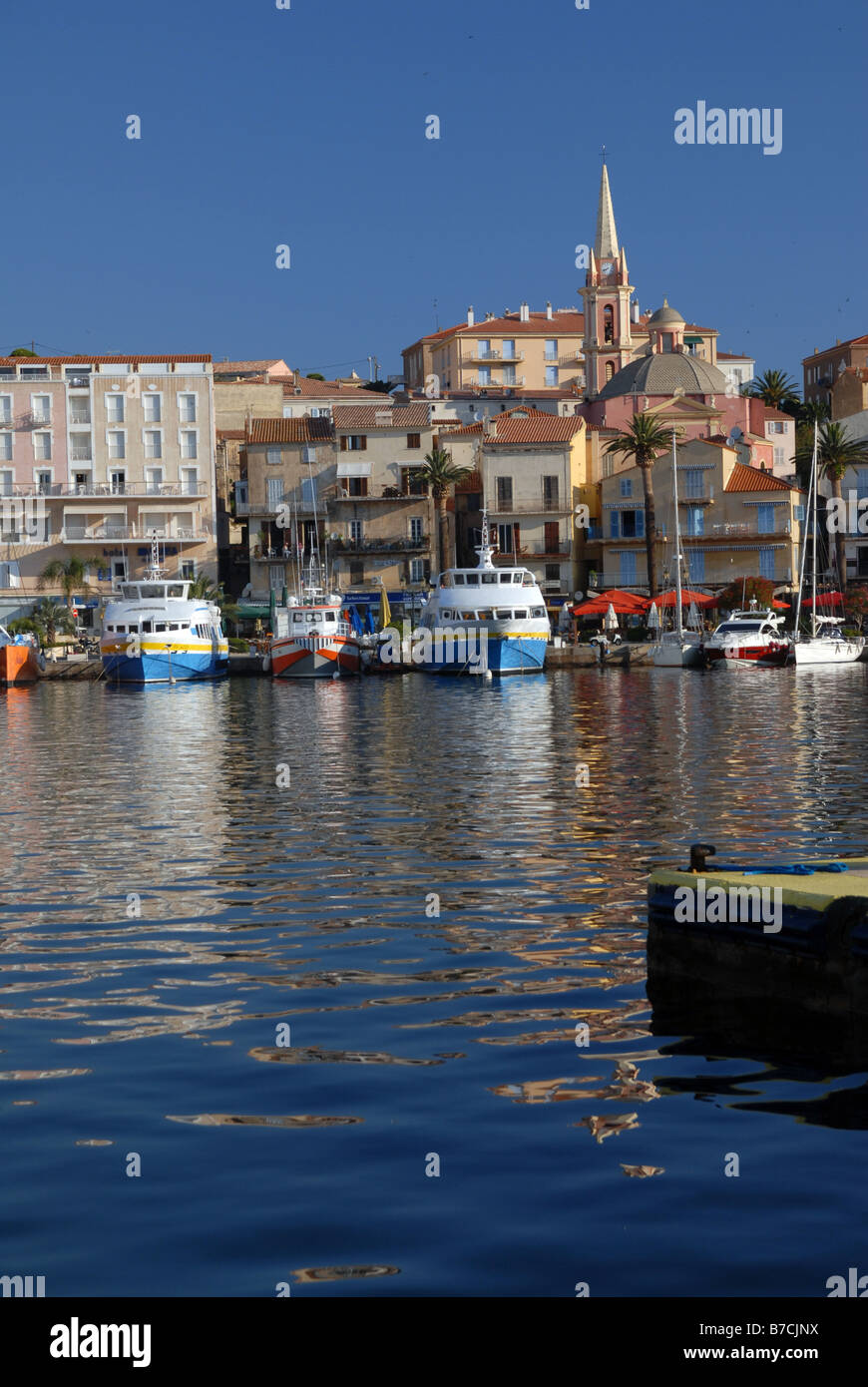 Il porto di Calvi, in Corsica, Francia. Foto Stock