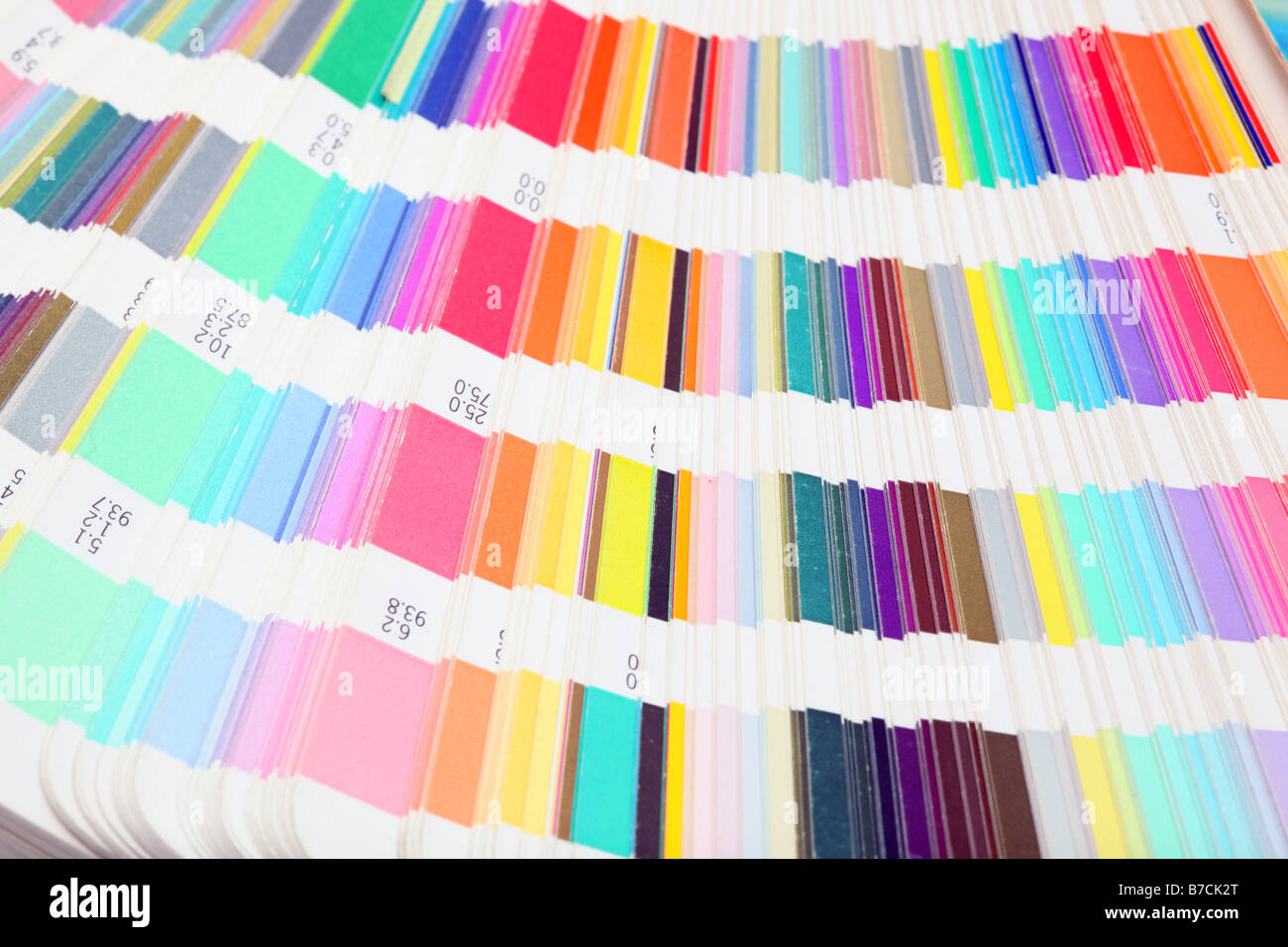 Dettaglio da pantone la scala di colore Litografia e stampa di settore Foto Stock