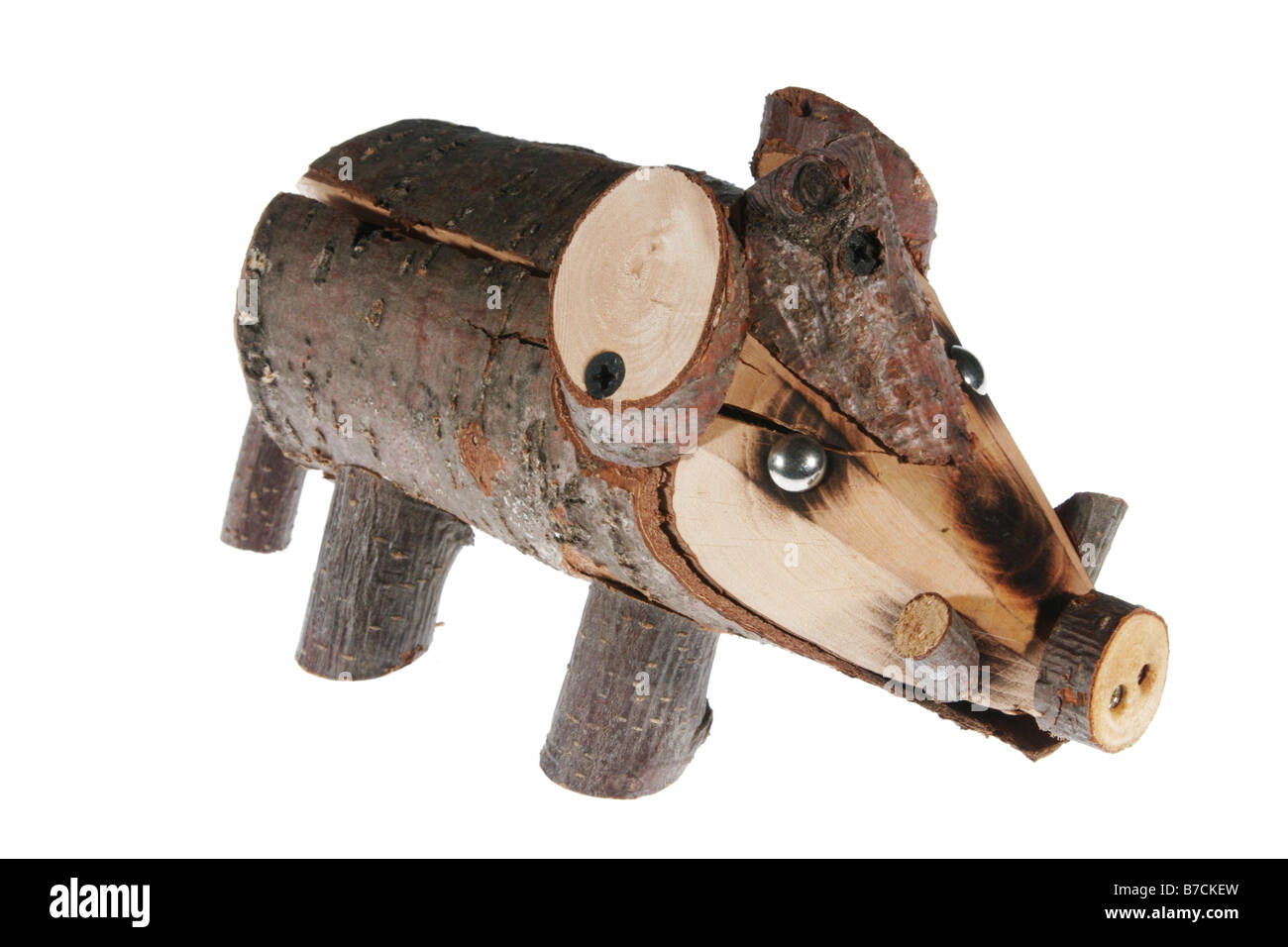cinghiale in legno Foto Stock