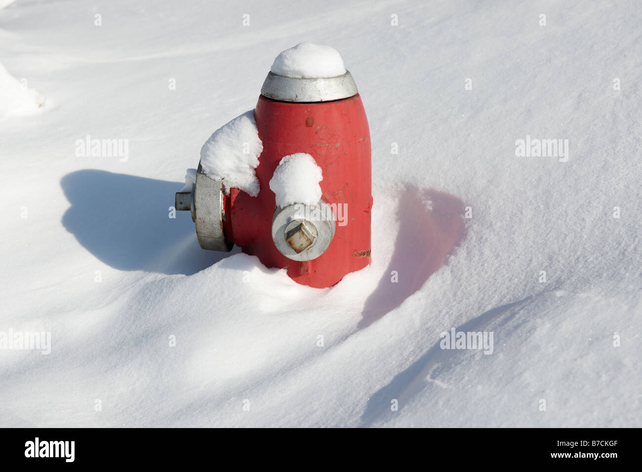 Idrante di fuoco nella neve Foto Stock