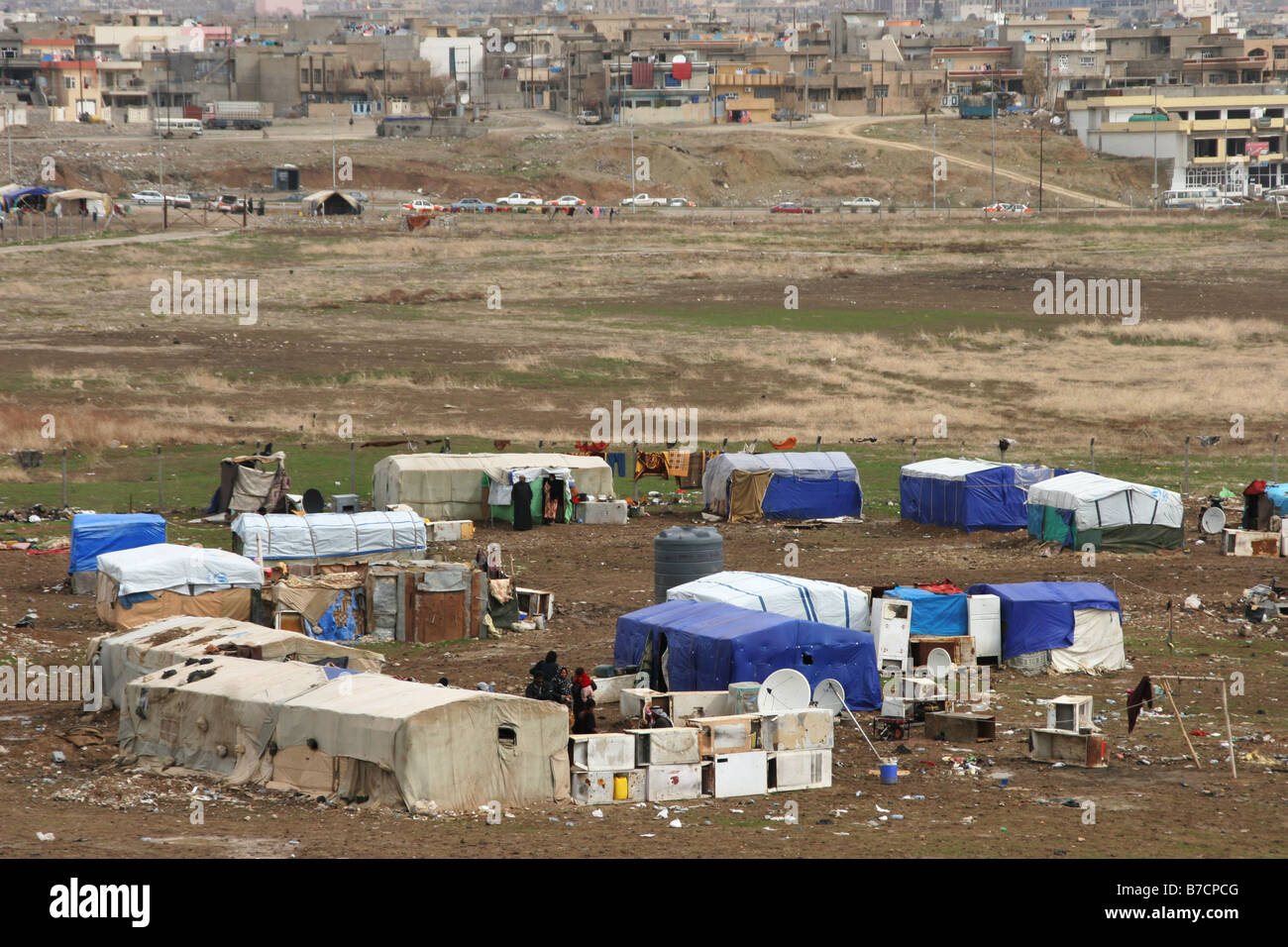 Arab Refugee Camp in Sulaymaniyah, Iraq Kurdistan iracheno, Sulaymaniyah Foto Stock