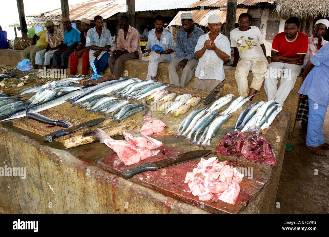 Mercato del Pesce fresco Foto Stock