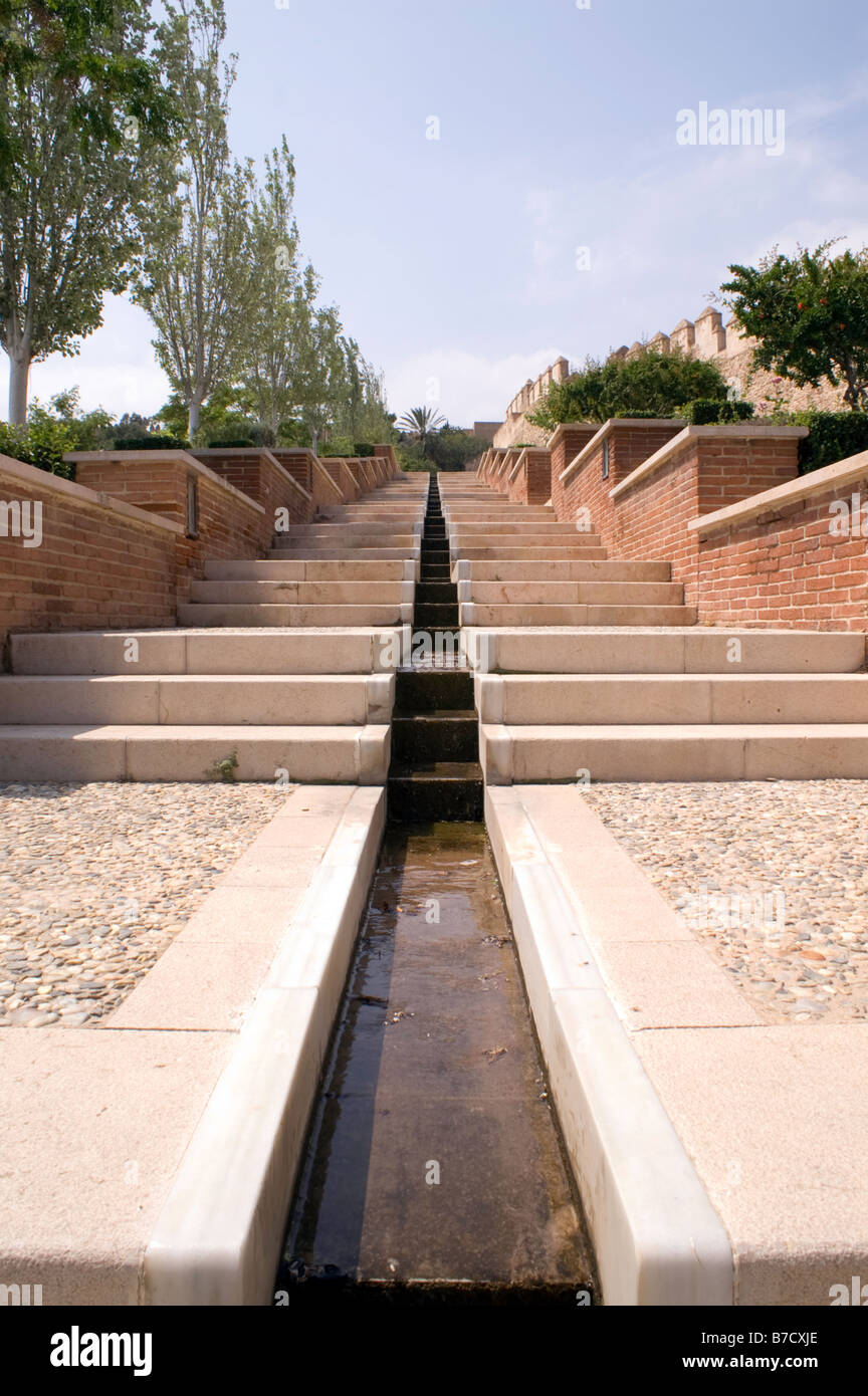 Passi situato nei giardini della Alcazaba Almeria Foto Stock