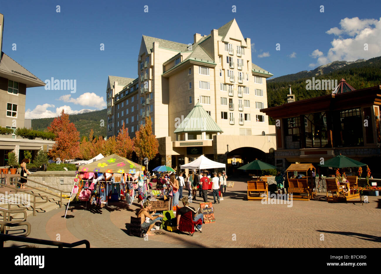 Farmer s Market il Fairmont Chateau Whistler Resort Whistler della Columbia britannica in Canada Foto Stock