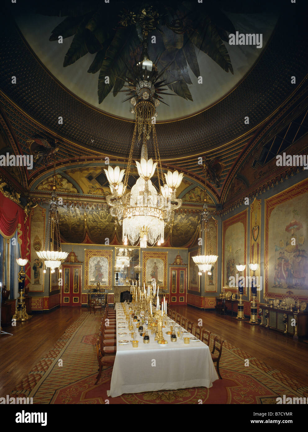 Royal Pavilion Brighton Sala Banchetti Foto Stock