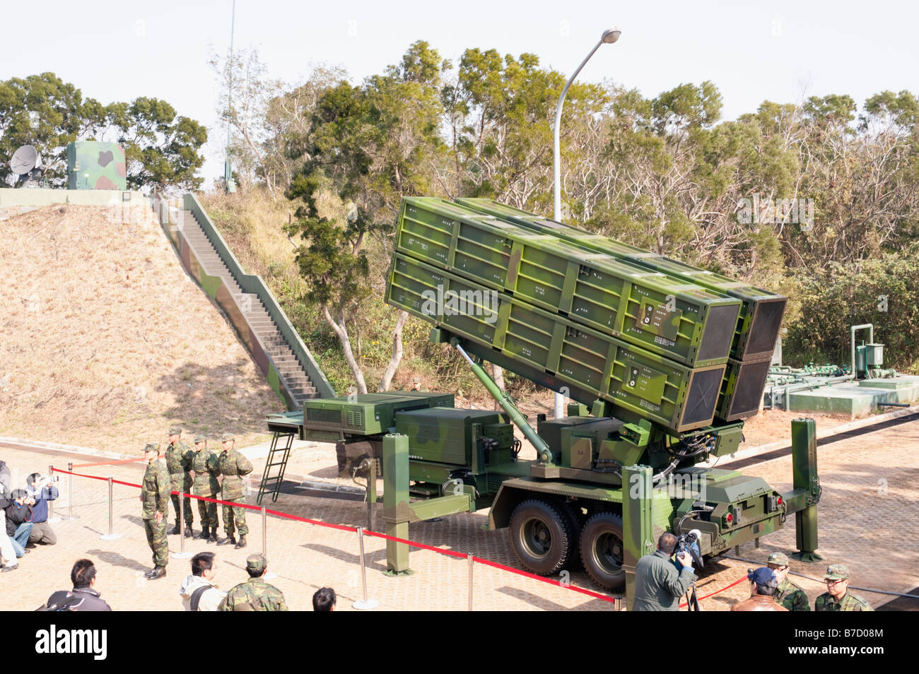 Tien Kung SAM, Sky arco 1, superficie Air Missile Launcher, Taichung, Taiwan Foto Stock