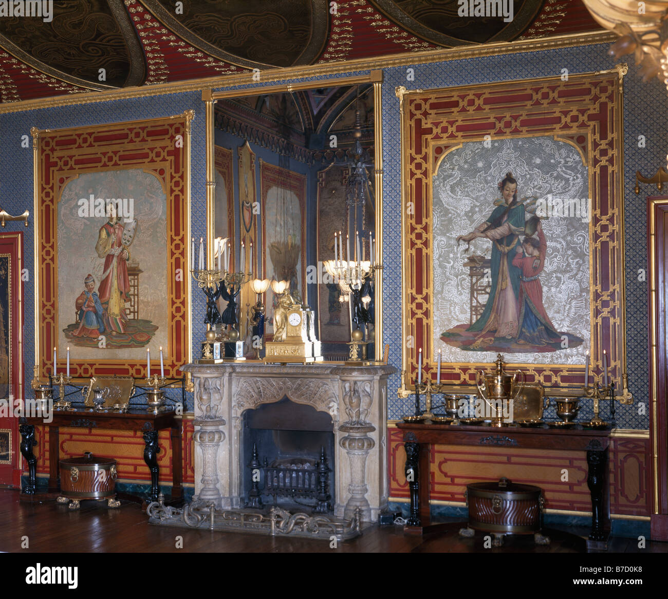 Brighton Sala banchetti Camino Foto Stock