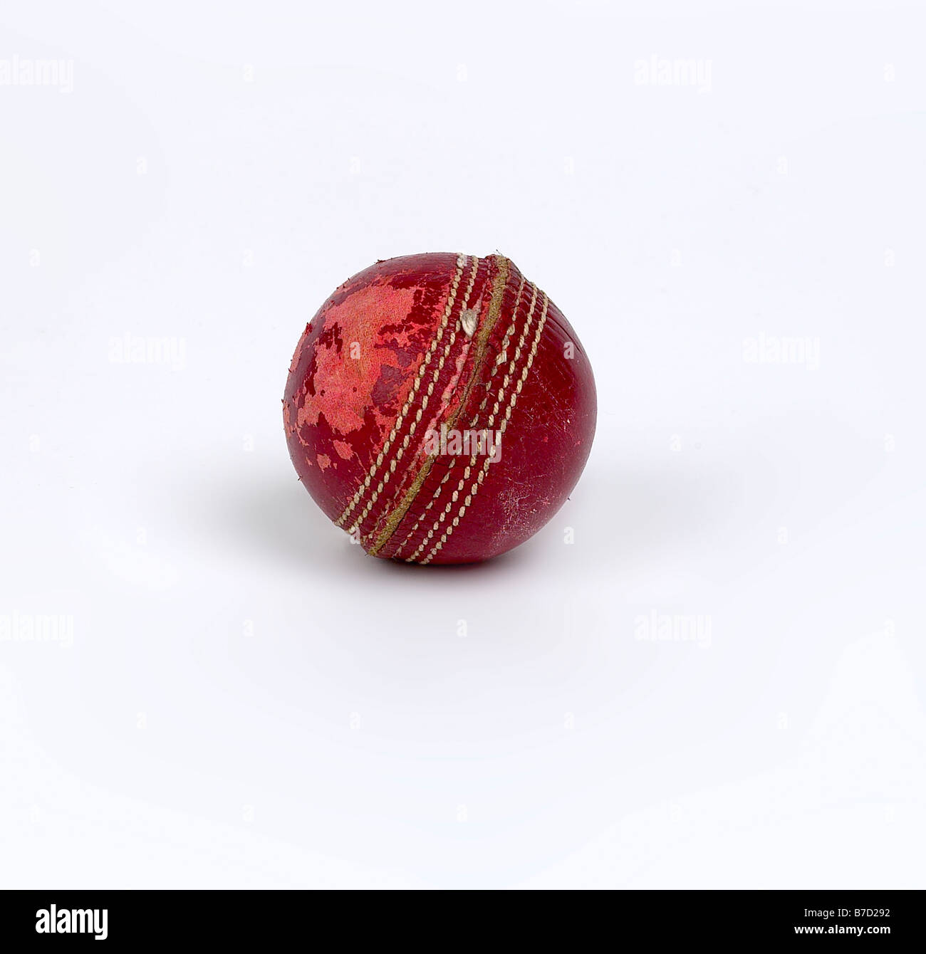 Red spin sfera di cricket Foto Stock