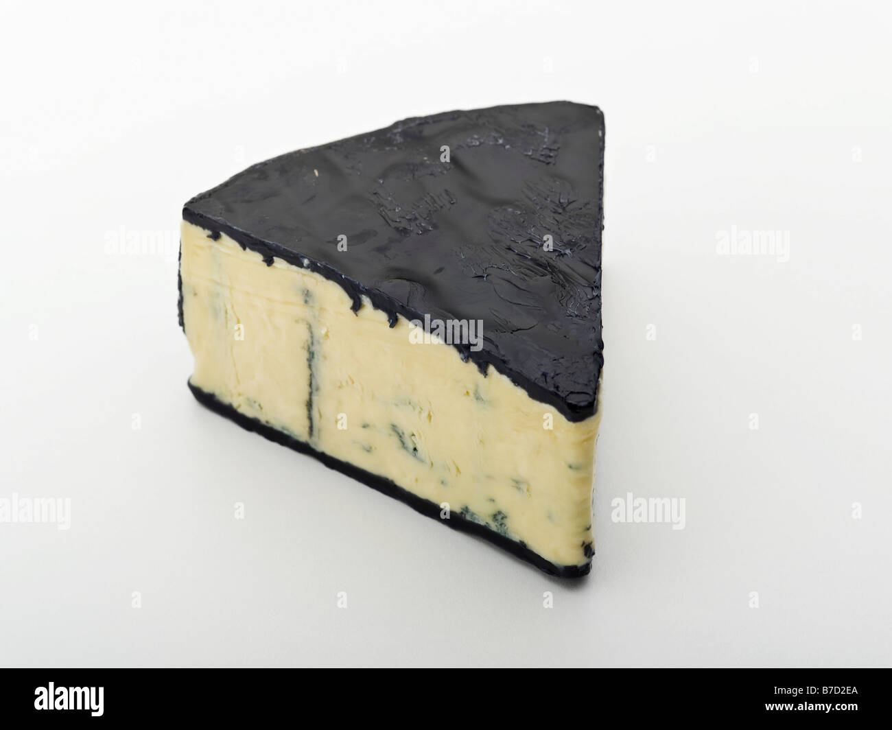 Fetta di formaggio blu Foto Stock