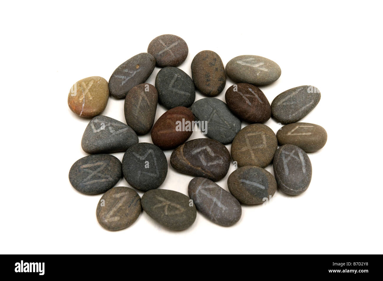 Norse Rune su sfondo bianco Foto Stock