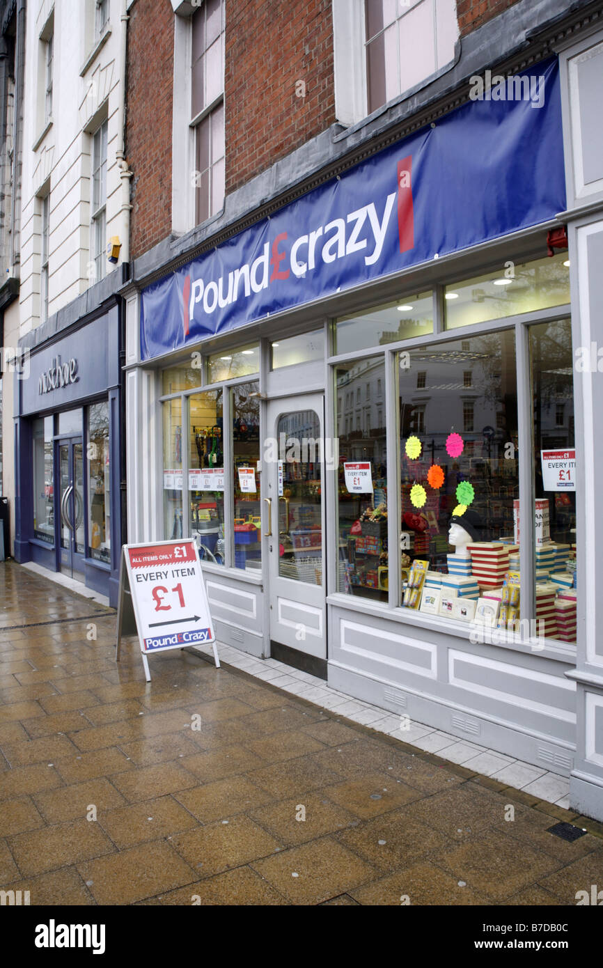 Pound Crazy Shop Foto Stock
