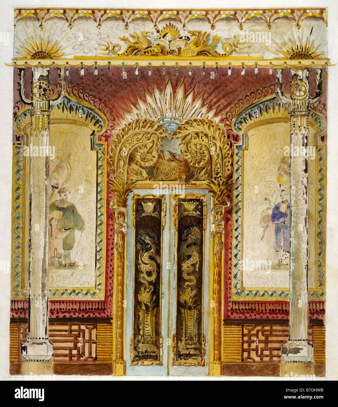 Royal Pavilion Brighton Sala Banchetti Design by Robert Jones Foto Stock