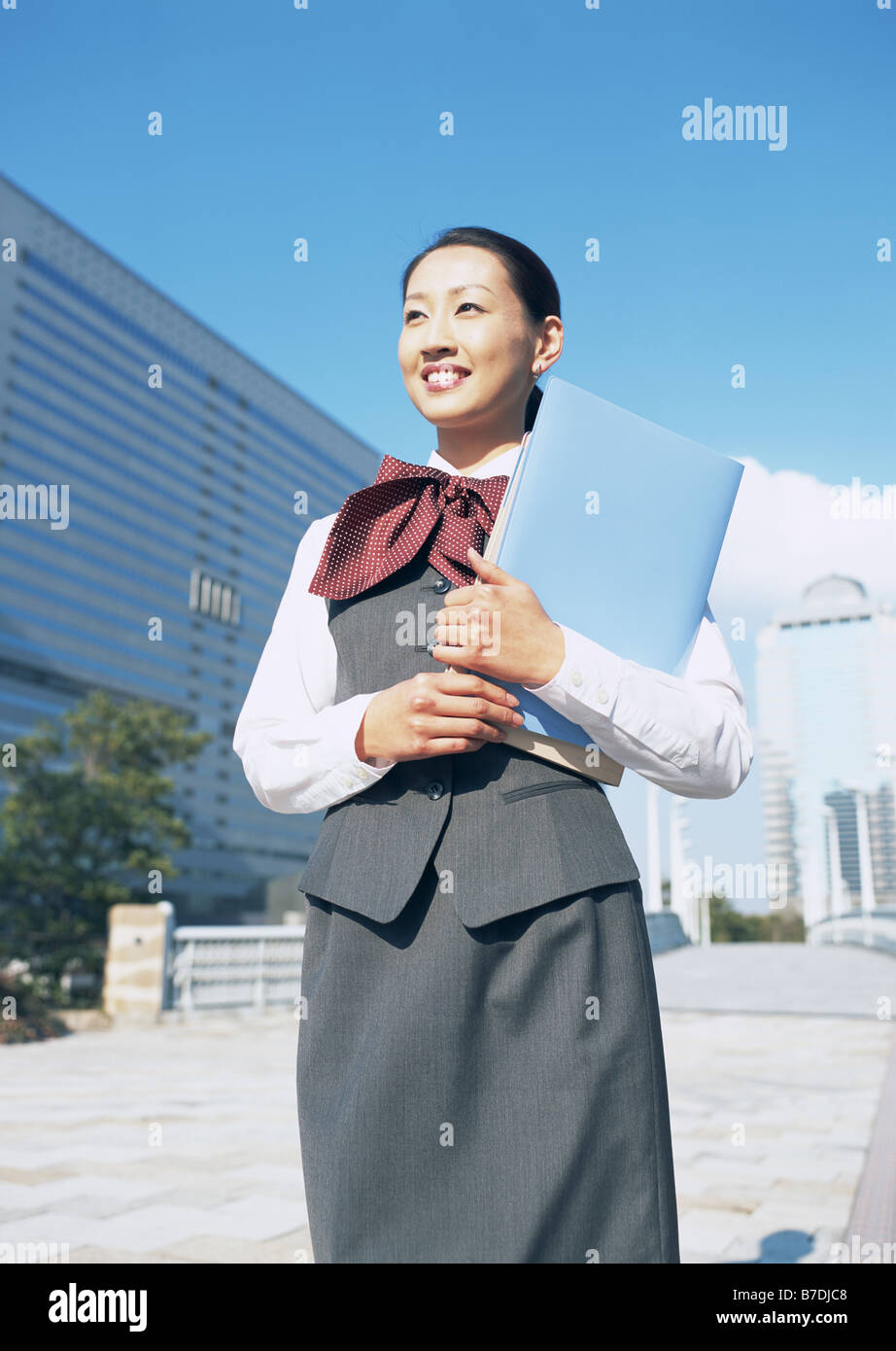 Business donna in uniforme aziendale Foto Stock