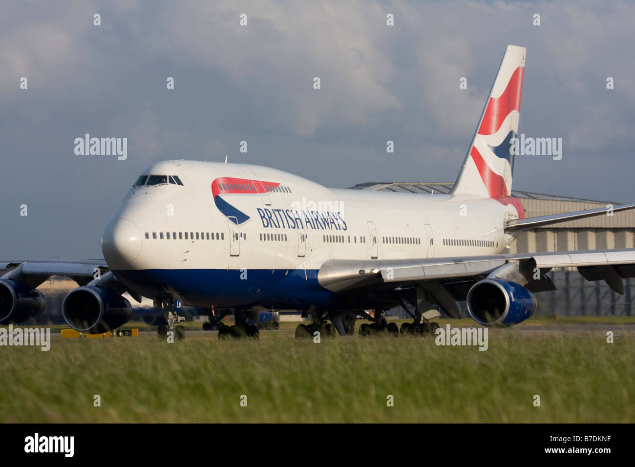 British Airways Boeing 747 all'aeroporto di Londra Heathrow. Foto Stock