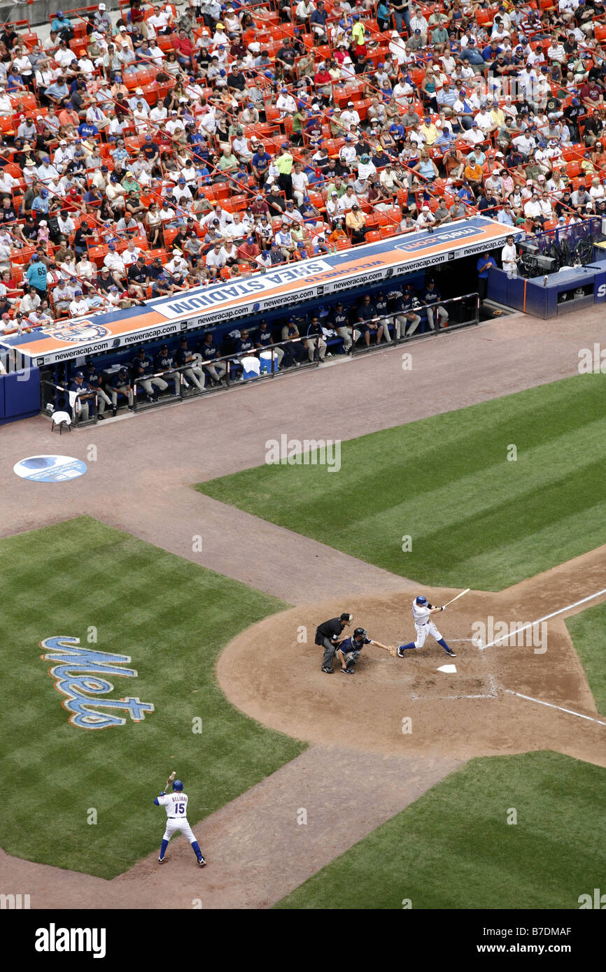 Il Mets, lo Shea Stadium, Queens, a New York City, Stati Uniti d'America Foto Stock