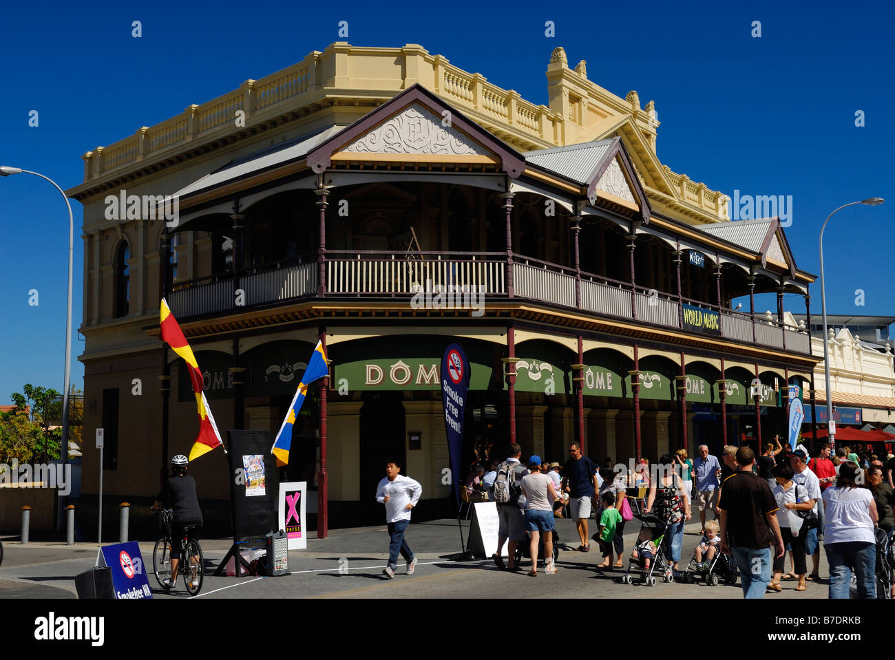 Colorati edifici coloniali in Fremantle Australia Occidentale Foto Stock