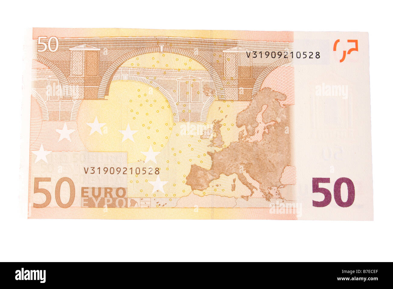 Una cinquantina di banconota in Euro. Foto Stock
