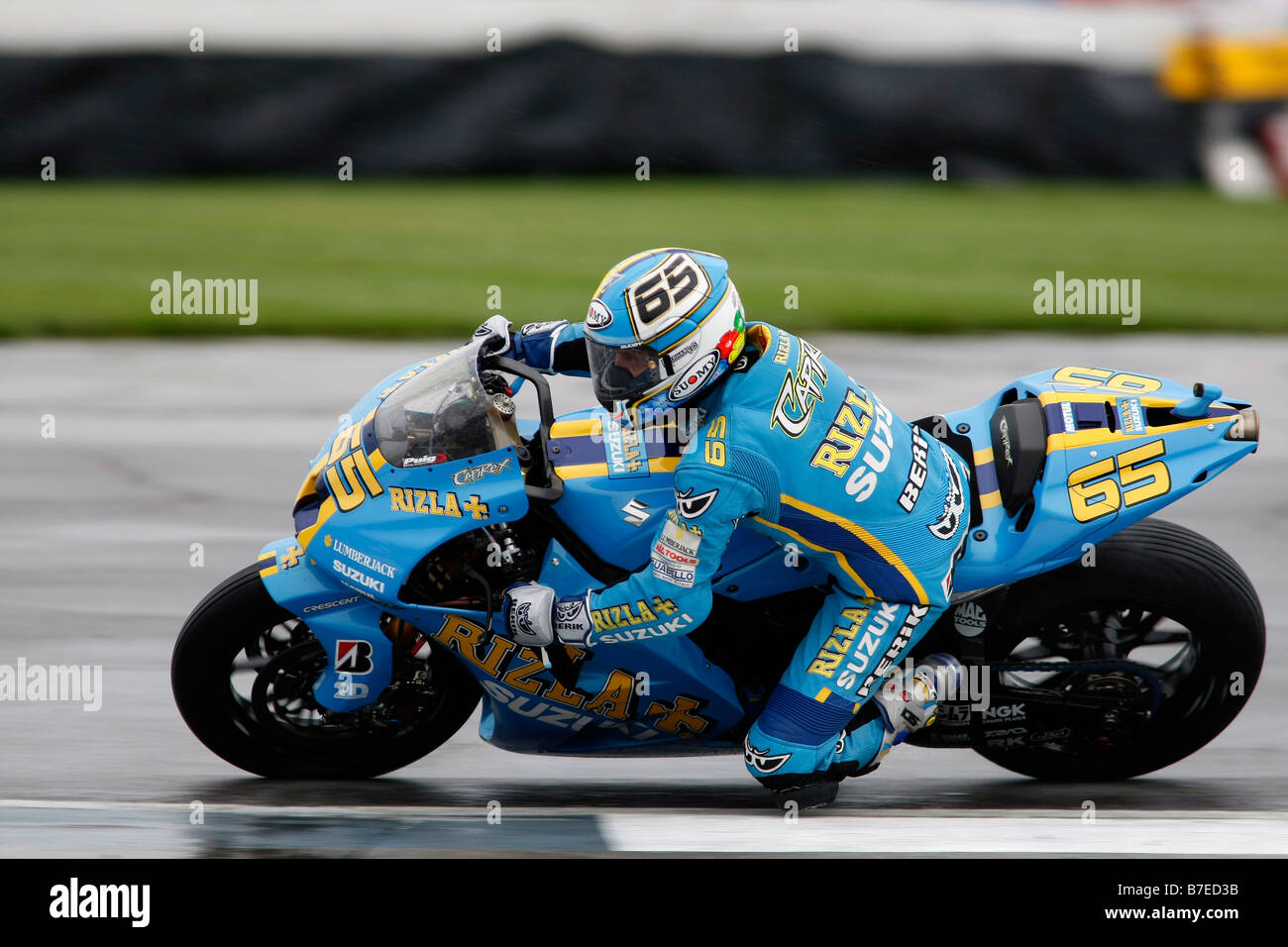 Loris Capirossi durante un secco sessione pratica. Foto Stock