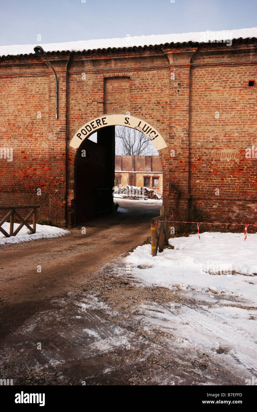 Caseificio vicino a Torino. Stupinigi, Italia. Foto Stock