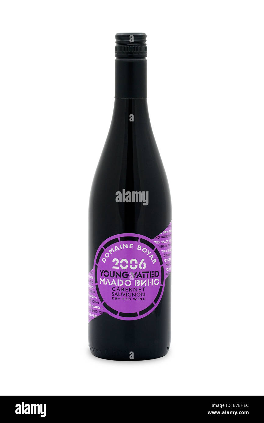 La Bulgaria domaine boyar vino giovane 2006 cabernet sauvignon vino rosso secco sparkle il colore rosso ai frutti di bosco di ribes nero blackberry lo Foto Stock