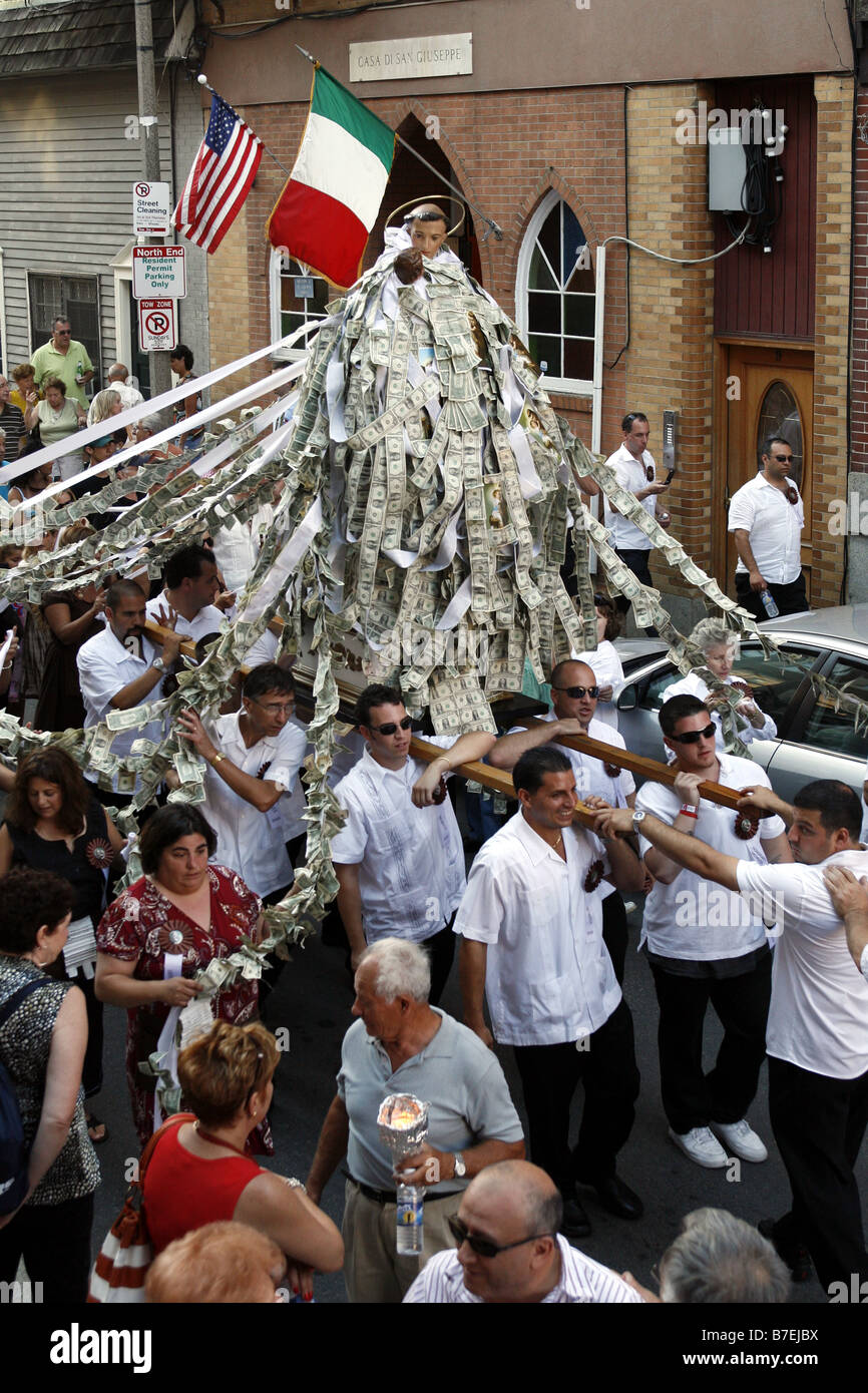 San Antonio festa, Little Italy, Boston, Massachusetts, STATI UNITI D'AMERICA Foto Stock