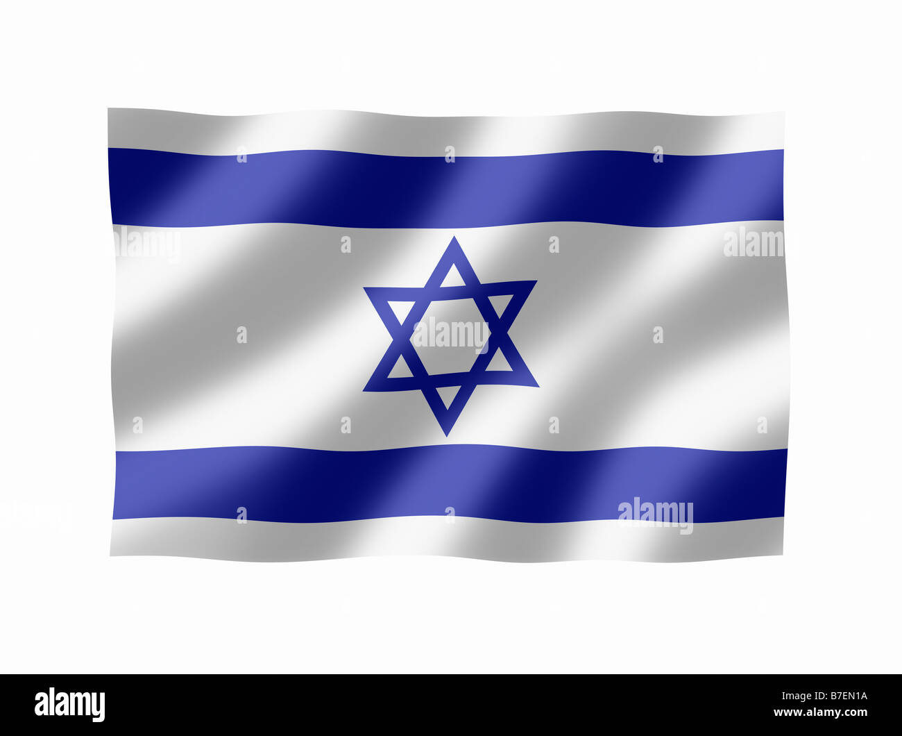 Israele israeliano bandiera nazionale Foto Stock