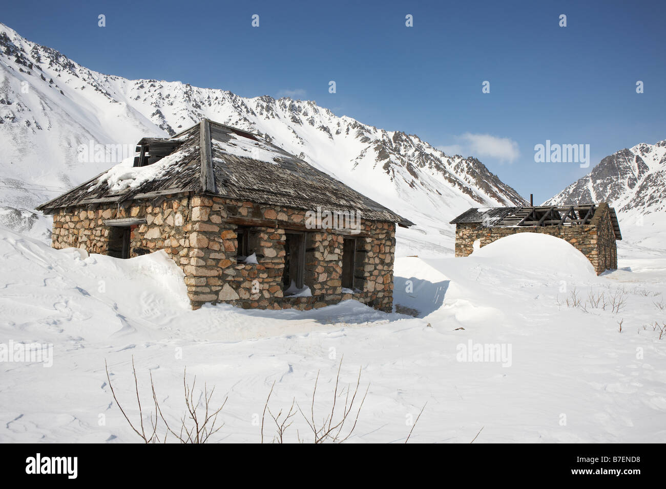 Rovine delle Carceri, il gulag in Chukotka, Siberia, Russia Foto Stock