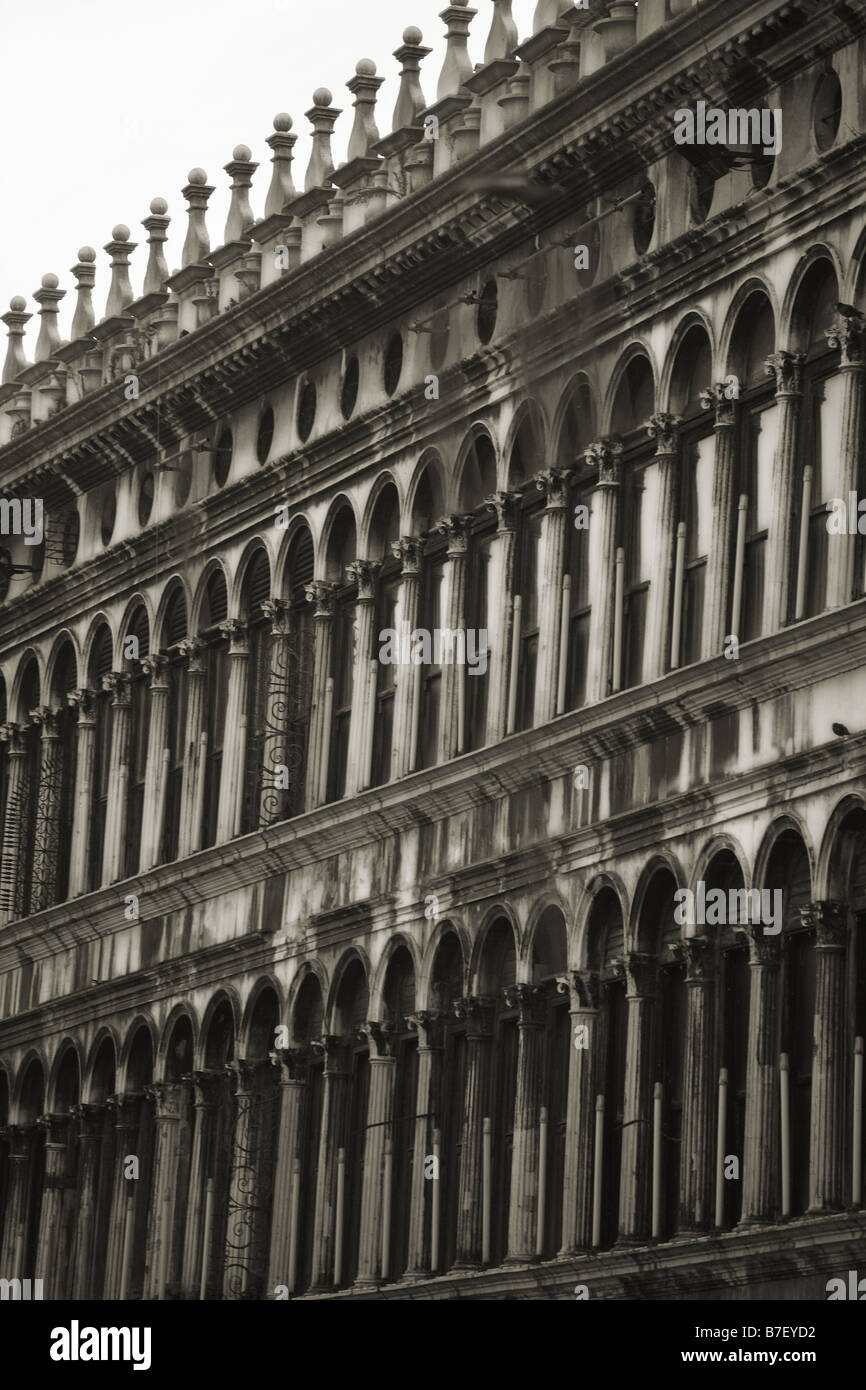 Parete pillared Piazza San Marco Venezia Italia Foto Stock