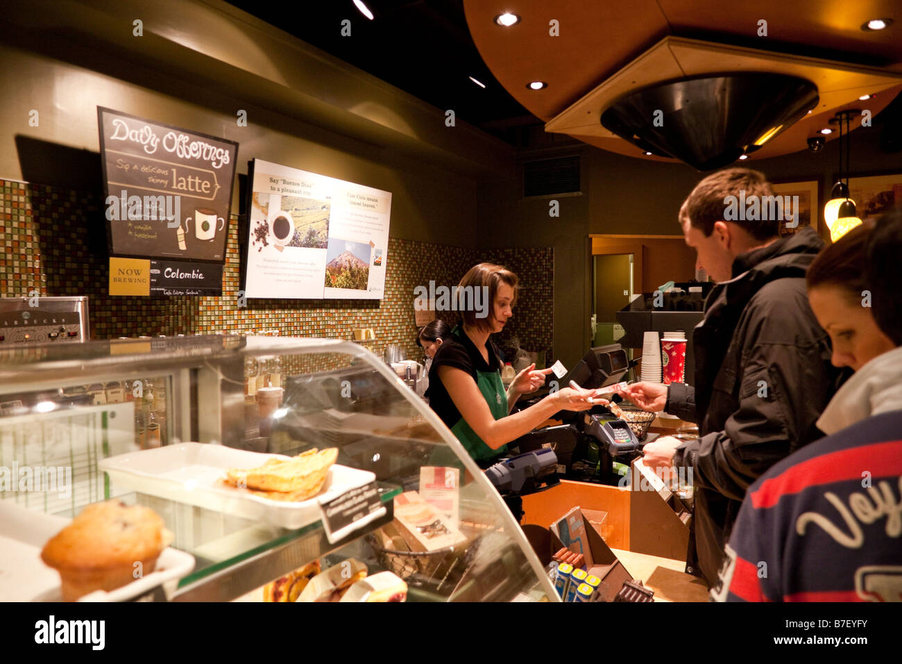 Starbucks Cafe, Dundrum Shopping Centre, Dublino, Irlanda Foto Stock