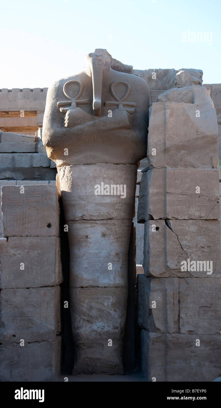 Arenaria intagliata mummia Tempio di Karnak Egitto Foto Stock
