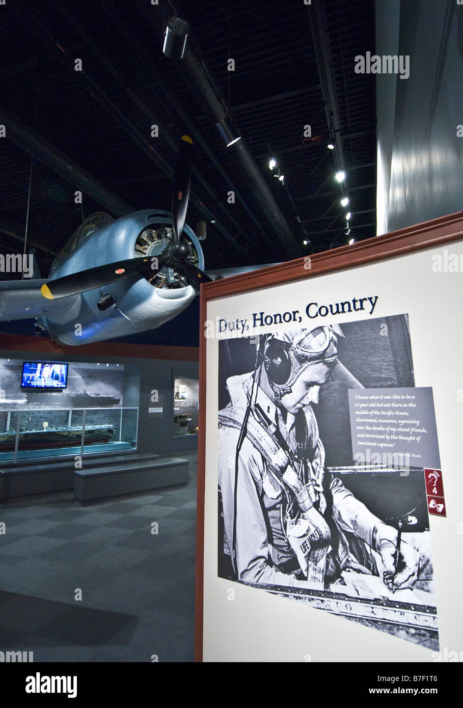 Texas College Station George Bush Presidential Library e il museo di aeromobili ha volato come un pilota della marina militare Foto Stock